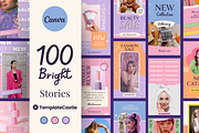 100 Bright Instagram Story Templates, a Templates & Theme by TemplateCastleStore (Thumbnail 1 of 10)