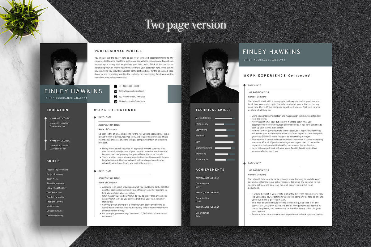 Modern Clean Resume Template | Canva, a Resume Template by Lux Resume (Photo 2 of 9)