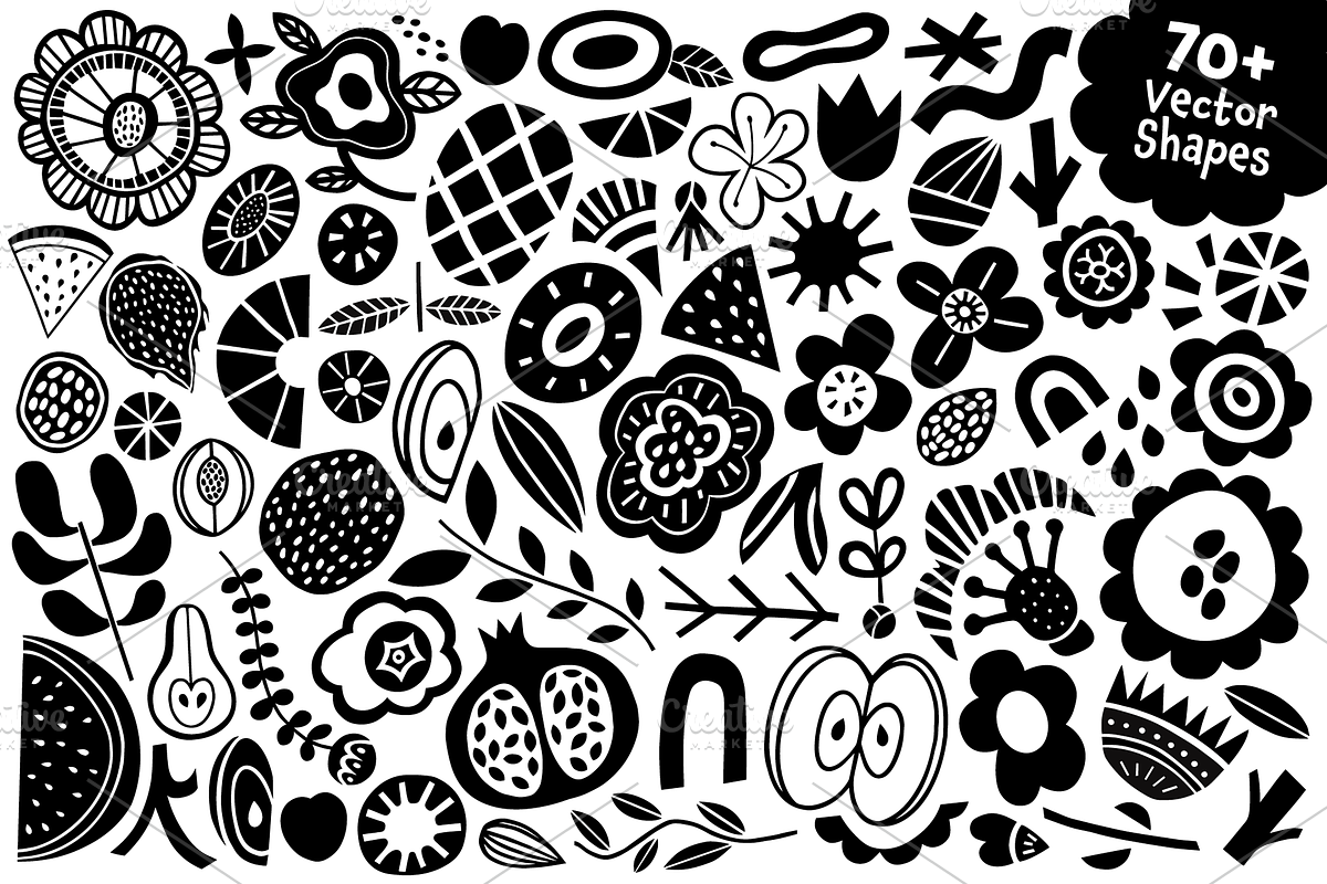 Fruity Floral Folk Collection, a Pattern Graphic by rouxsupplyco (Photo 8 of 12)