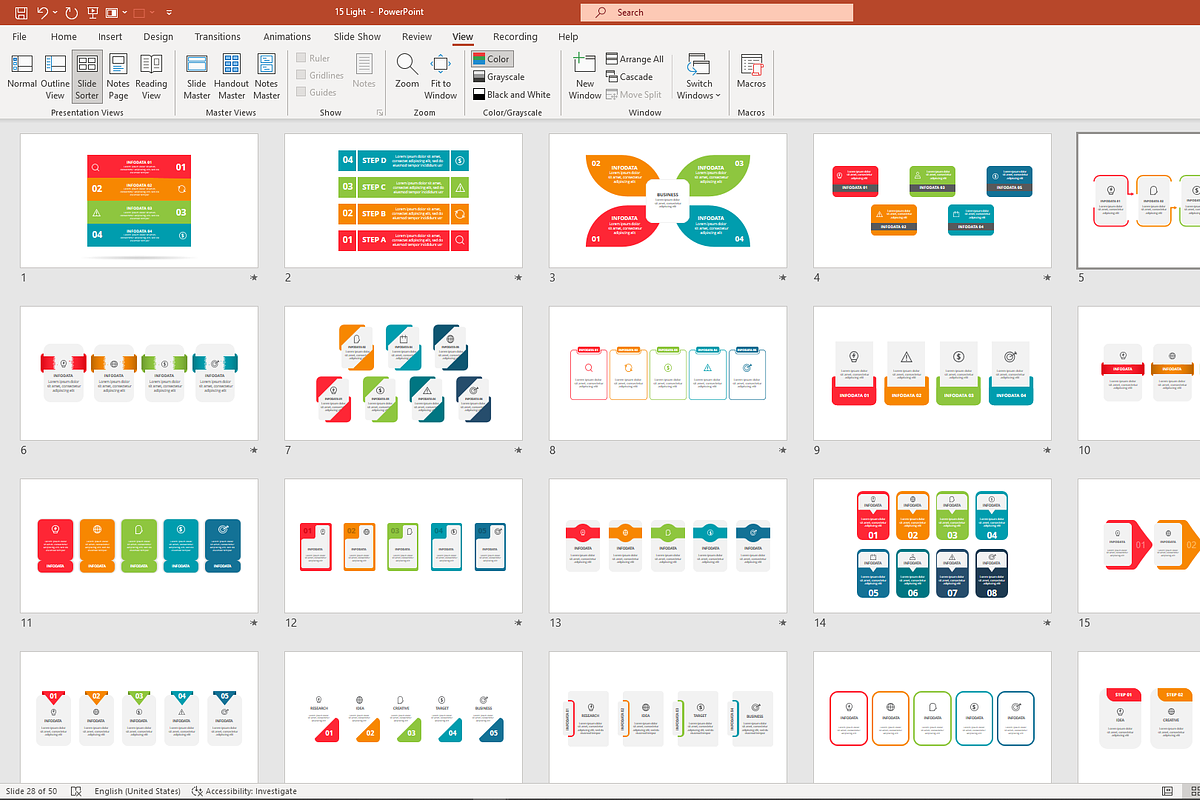 Colorful PowerPoint Template, a Presentation Template by Infographics project (Photo 7 of 13)