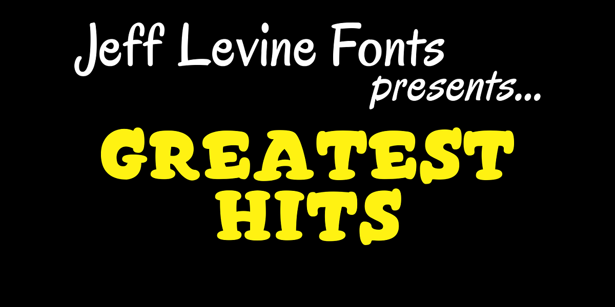 Greatest Hits JNL, a Slab Serif Font by Jeff Levine Fonts