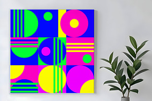 Geometric in Bold Color, a Pattern Graphic by Sharon Schwalbe