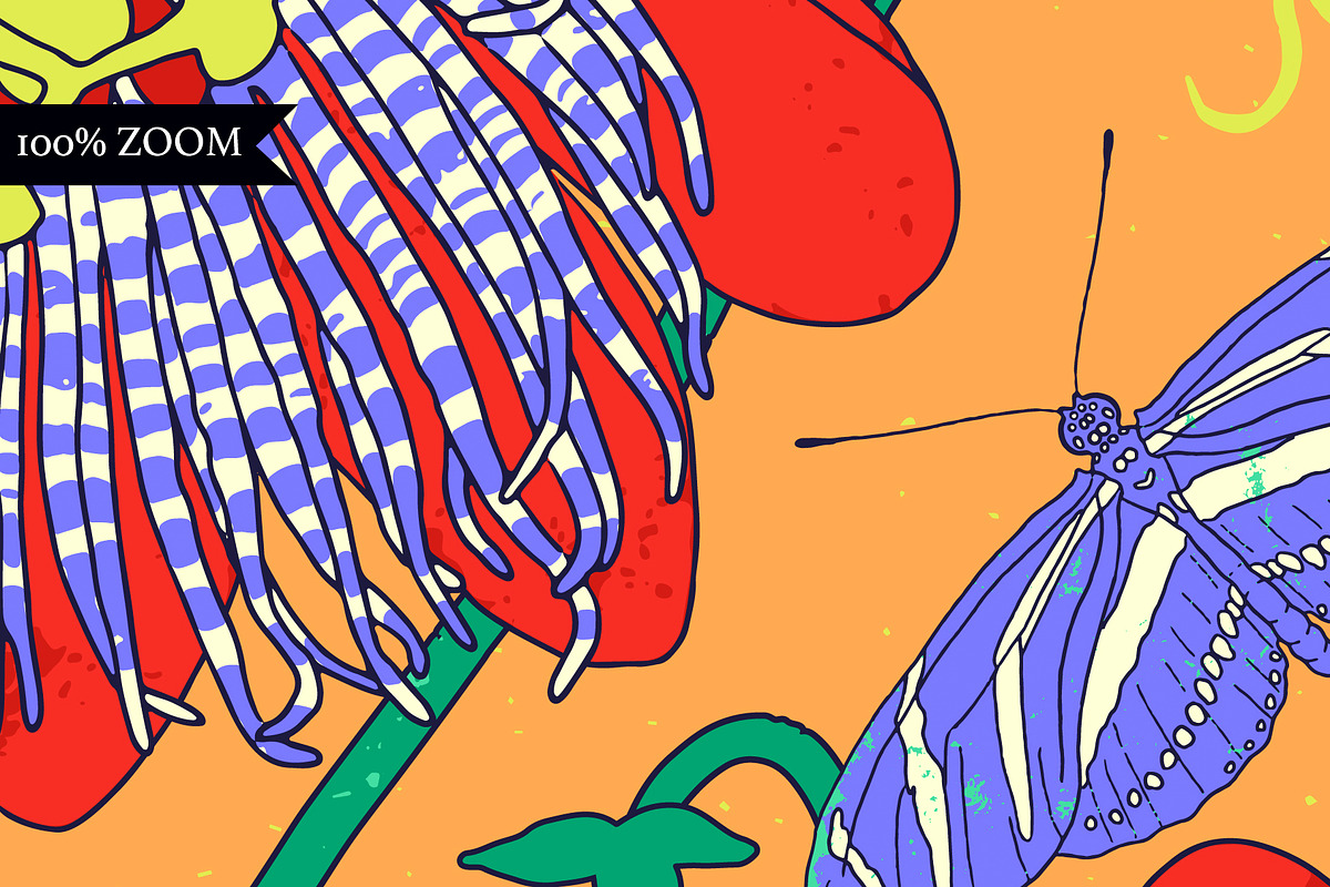 Hothouse Passiflora Butterfly Print, a Pattern Graphic by Rose Design (Photo 9 of 9)