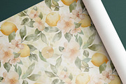 LEMONS & FLOWERS Seamless Pattern, a Pattern Graphic by AYAKA Studio Co. (Thumbnail 3 of 9)