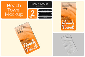 Beach Towel Mockup, a Product Mockup by Bartama Graphic