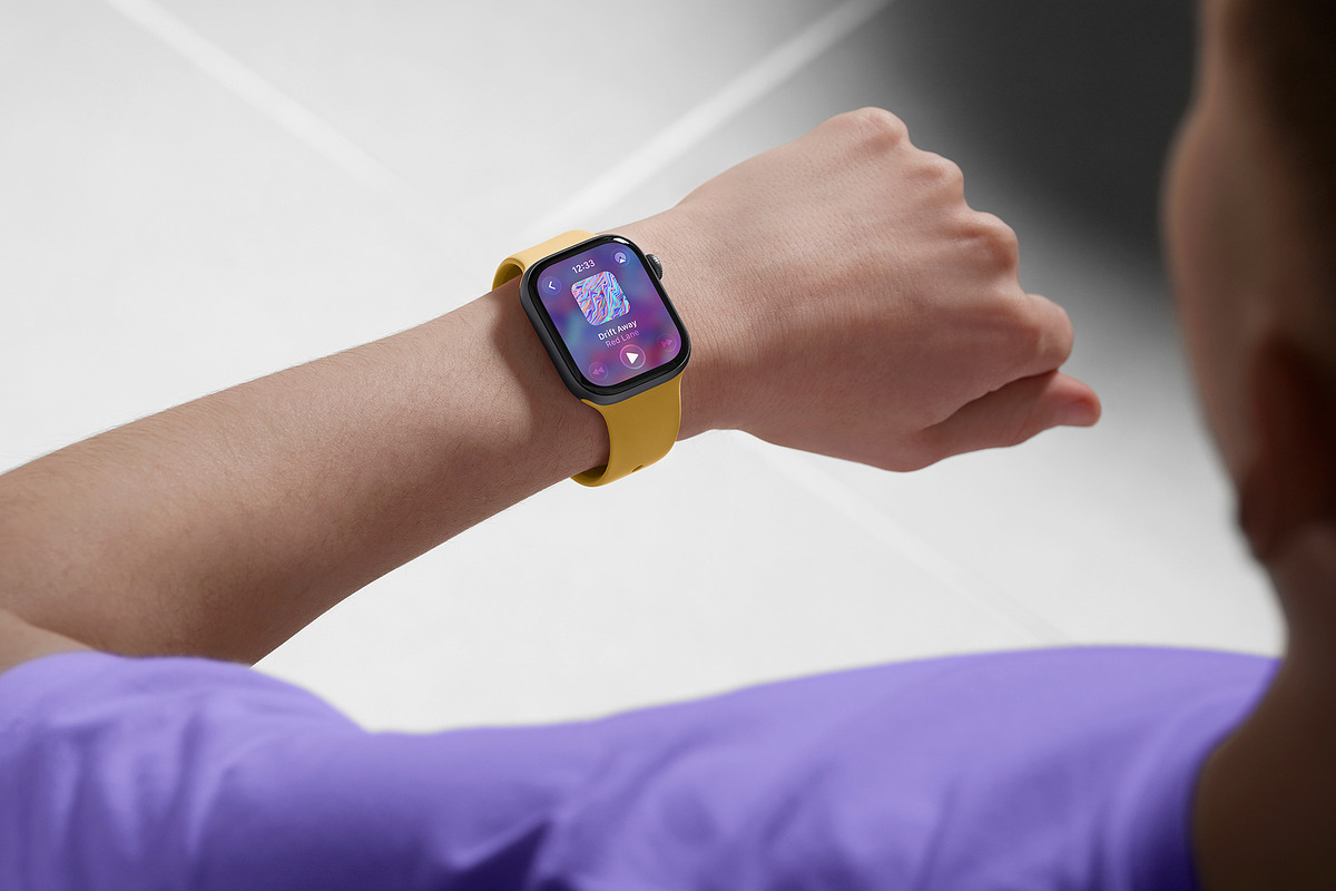 24 Watch Series 11 in Hand Mockups, a Wearable Device Mockup by Asylab (Photo 69 of 107)