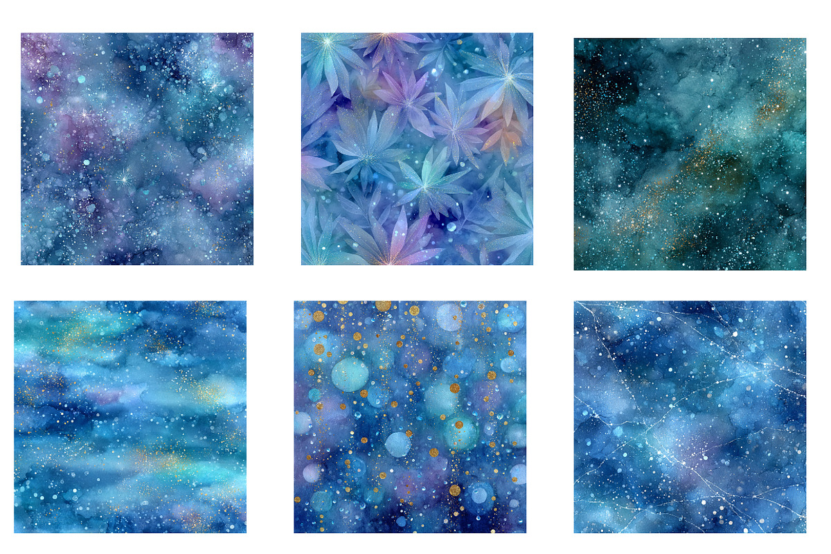 Snow Glitter Textures Digital Paper, an Illustration by Designworld (Photo 5 of 7)