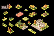 Vector isometric world map elements, an Object Illustration by tele52 (Thumbnail 34 of 39)