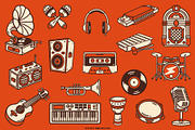 Musical Instrument Illustrations, an Object Graphic by Otto.std (Thumbnail 2 of 7)