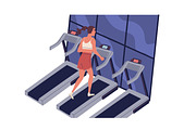 Woman training at the gym, a Sport Illustration by Good Studio (Thumbnail 1 of 3)
