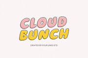 Cloud Bunch - Playful Display Typefa, a Handwritten Font by Four Lines Std. (Thumbnail 1 of 11)