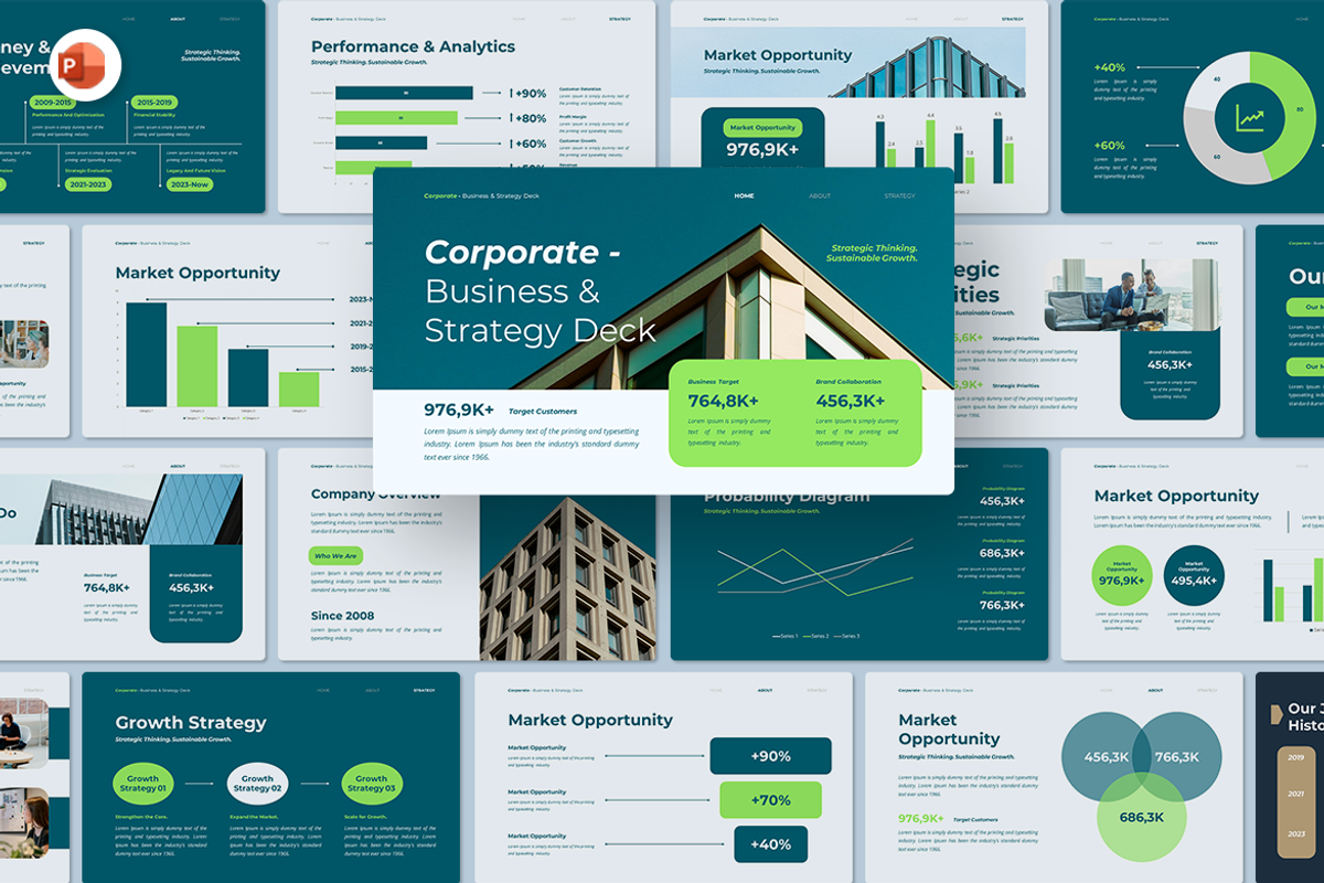 Corporate PowerPoint, a Presentation Template by Iqsiart Studio (Photo 1 of 4)