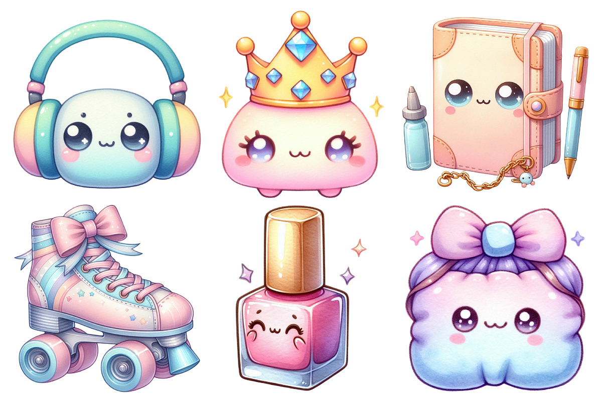 Kawaii Girly Aesthetic Clipart, an Illustration by Pixels.Craft (Photo 3 of 7)