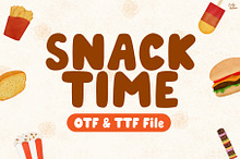 Snack Time | Chubby Handwriting font
