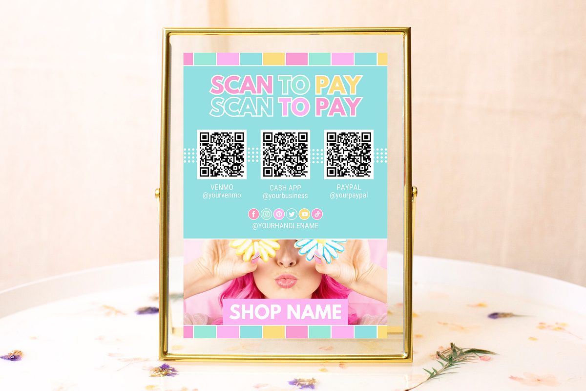 Scan To Pay Sign Template, a Poster Template by SunshineStudioBoutique (Photo 6 of 10)