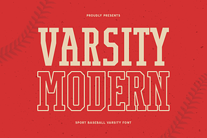 Varsity Modern - Sport Baseball Font, a Slab Serif Font by Hamz Studio