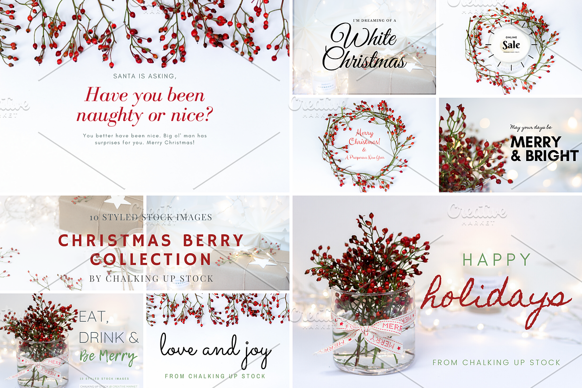 Christmas Berry styled stock images, a Holiday Photo by Chalking Up Stock (Photo 2 of 13)