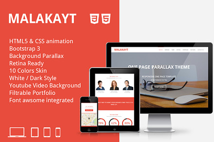 Malakayt One Page Bootstrap Template