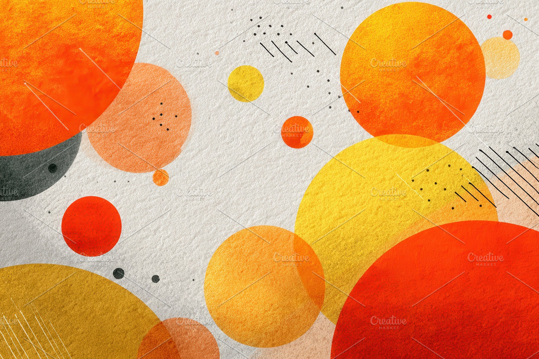 Abstract art colorful circles design, a Photo by Pixeness Studio