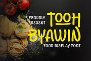 Tooh Byawin - Food Display Font, a Handwritten Font by twinstd (Thumbnail 1 of 9)
