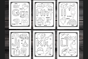 ABC Alphabet Coloring Pages for Kids, an Education Illustration by shopcosm (Thumbnail 3 of 3)