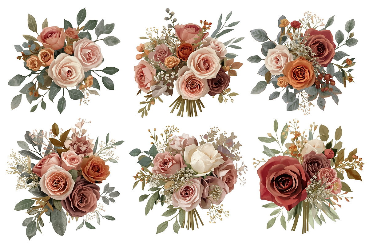 Blush Floral Watercolor Bundle, an Illustration by musafir_fashion (Photo 13 of 13)