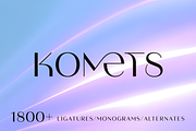 Komets - Ligatures Font, a Sans Serif Font by Arbuz (Thumbnail 1 of 14)