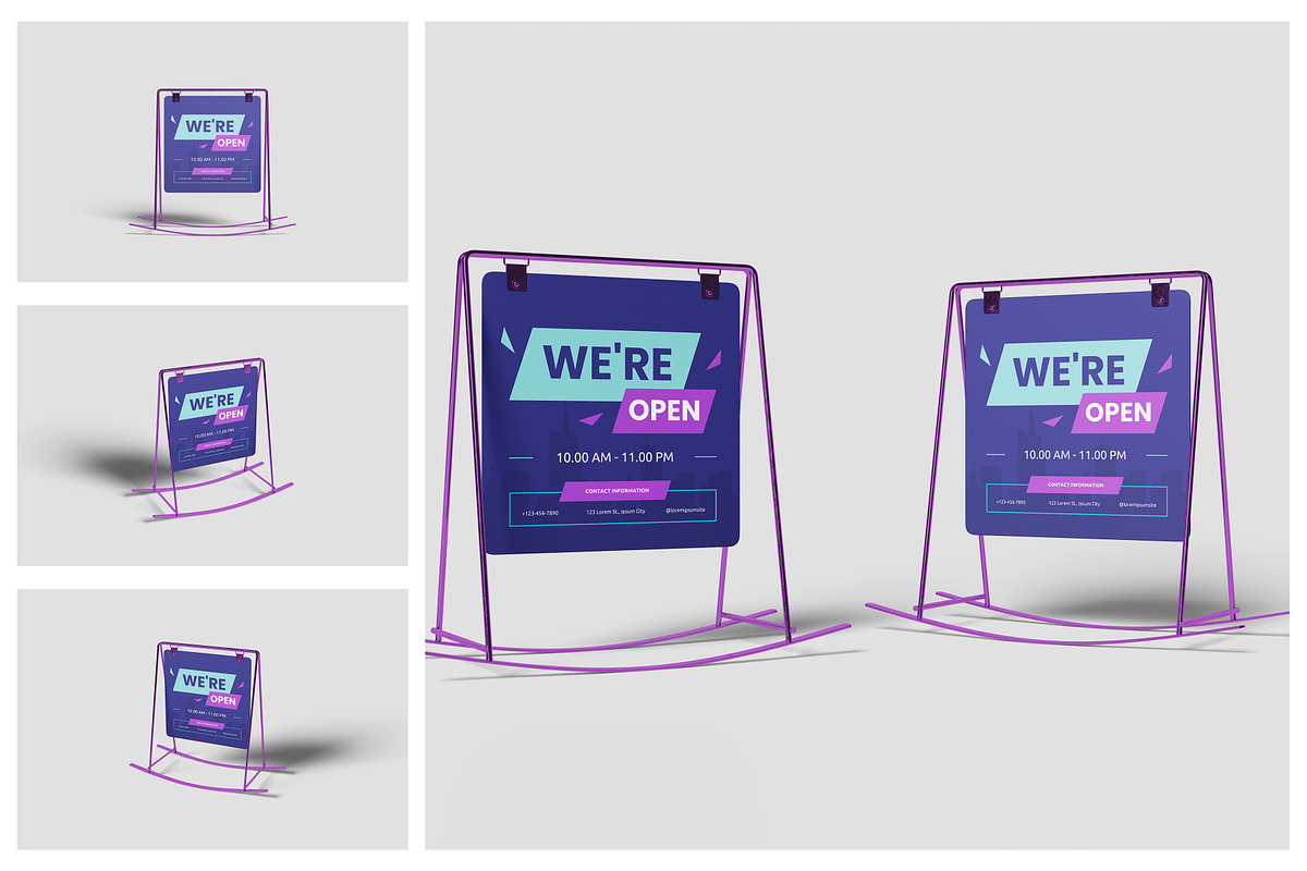 Stand Sign Mockup, an Advertising Mockup by Hazzpro_Std (Photo 5 of 5)