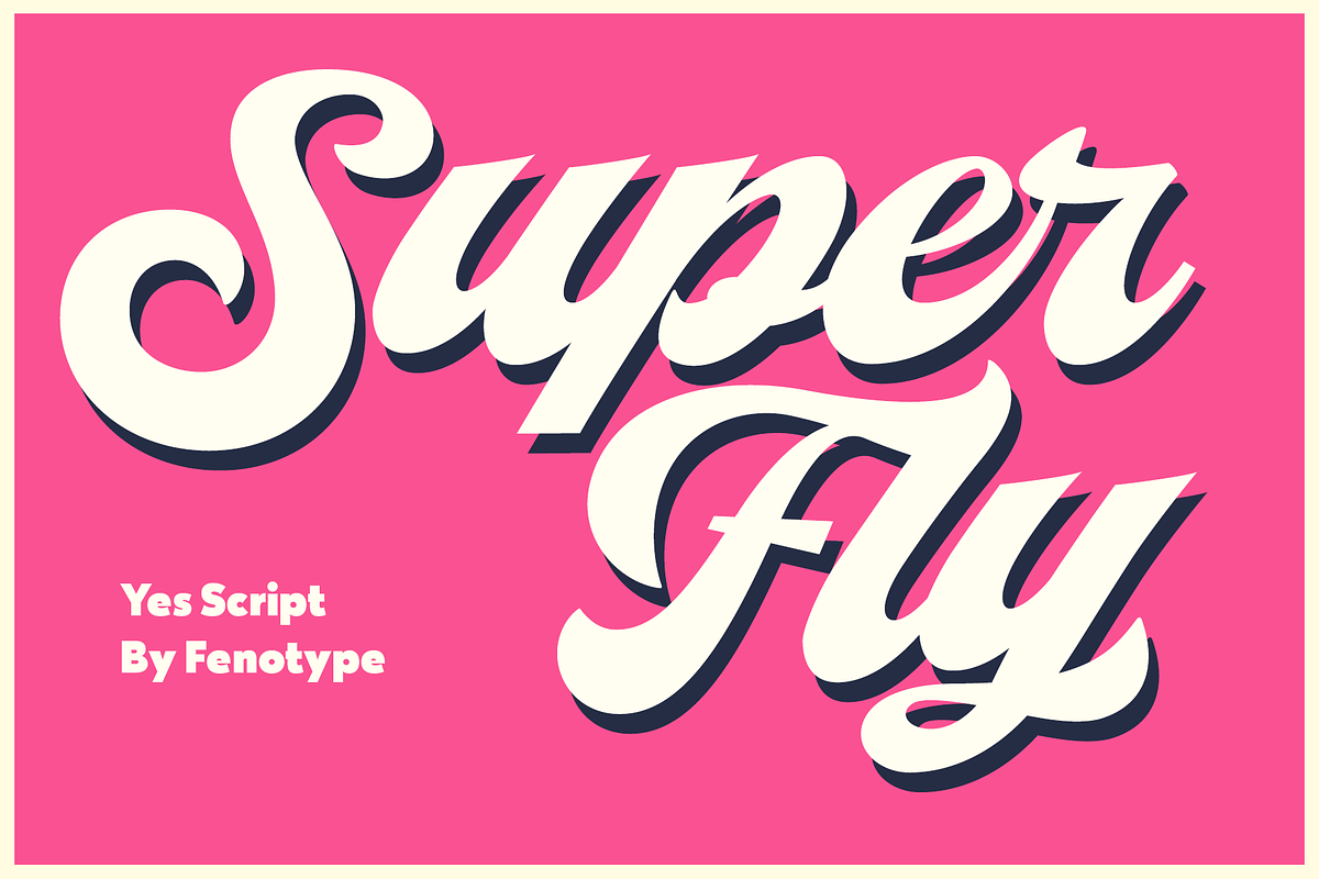 Yes Script - Groovy Retro Script, a Script Font by Fenotype (Photo 14 of 15)