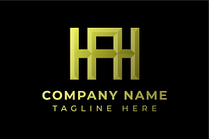 3D HA Monogram Logo, a Branding & Logo Template by Pray Art Design Studio