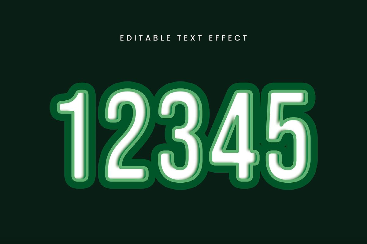 Green Embossed 3D Text Effect preview 2
