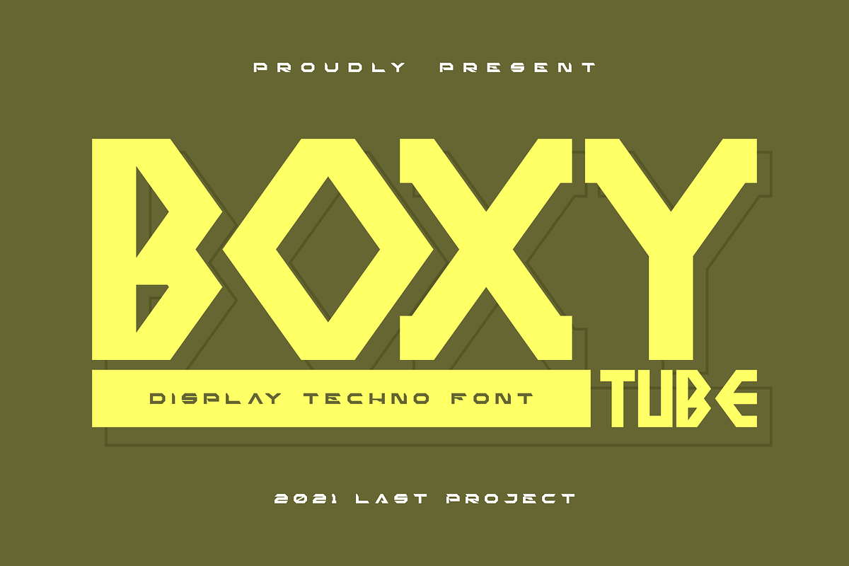 Boxy Tube, a Sans Serif Font by asfgraphics (Photo 1 of 8)