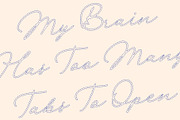 CS Lydia Dashed, a Script Font by Craft Supply Co. (Thumbnail 5 of 8)