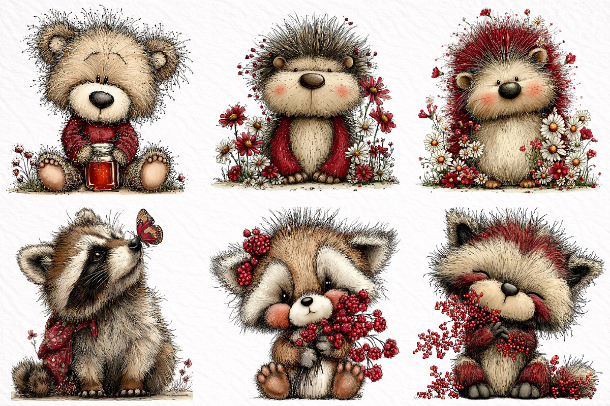 Whimsical Woodland Summer Animals, an Illustration by DreamArtGraphic (Photo 4 of 8)