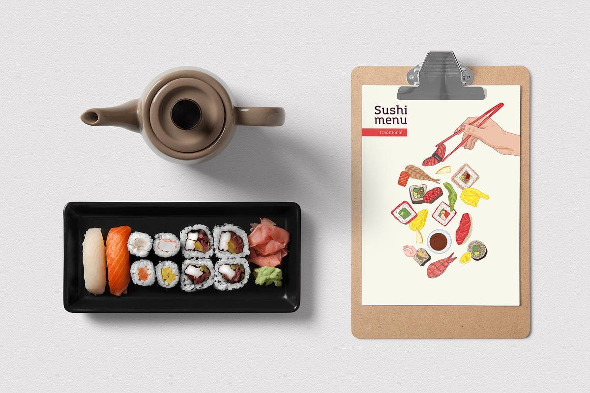 Sushi, hand drawn bundle, a Food Illustration by Good Studio (Photo 32 of 32)