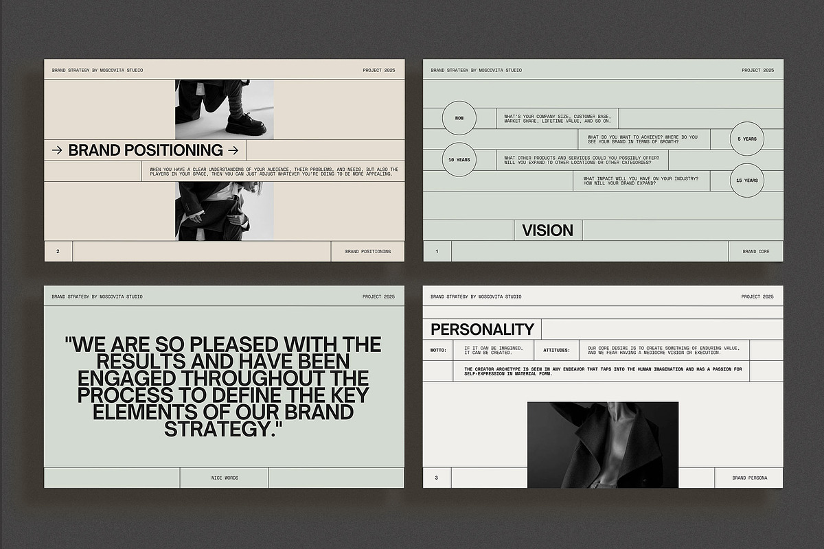 Brand Strategy Presentation Template, a Presentation Template by Moscovita Studio (Photo 7 of 9)