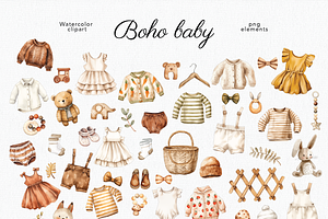 Watercolor Boho Baby Clothes