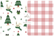 playful christmas pattern with bunny, a Pattern Graphic by lindoet23 (Thumbnail 1 of 3)
