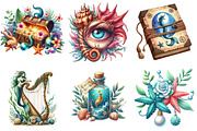 Siren Summer Clipart, an Illustration by Pixels.Craft (Thumbnail 6 of 8)