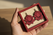 Lotus Flower Earring Laser Cut Desig, an Object Graphic by Amazin_art (Thumbnail 5 of 5)