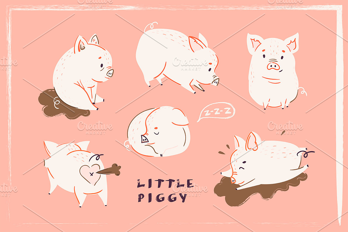 Little Piggy, an Animal Illustration by Twisted Tail (Photo 3 of 5)