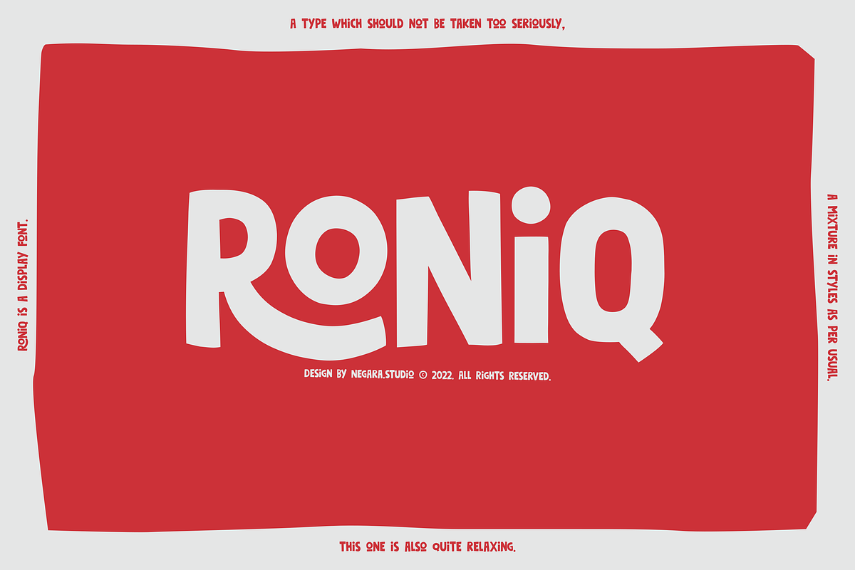 Roniq, a Sans Serif Font by Negara Studio (Photo 1 of 9)