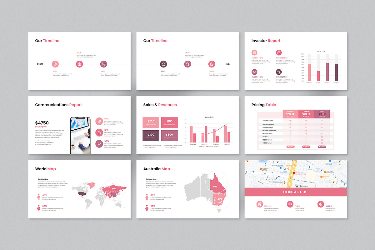 Annual Report PowerPoint Template preview 4