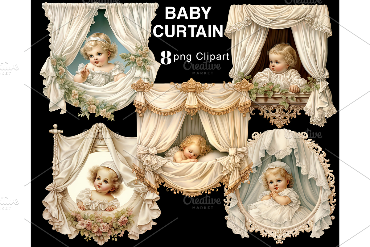 Baby Curtain PNG Clipart, a Person Illustration by Memories By Lea (Photo 3 of 8)