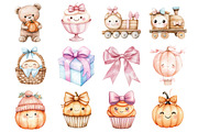 Kawaii Autumn Baby Pumpkin Clipart, a Seasonal Illustration by CitraGraphics (Thumbnail 3 of 4)
