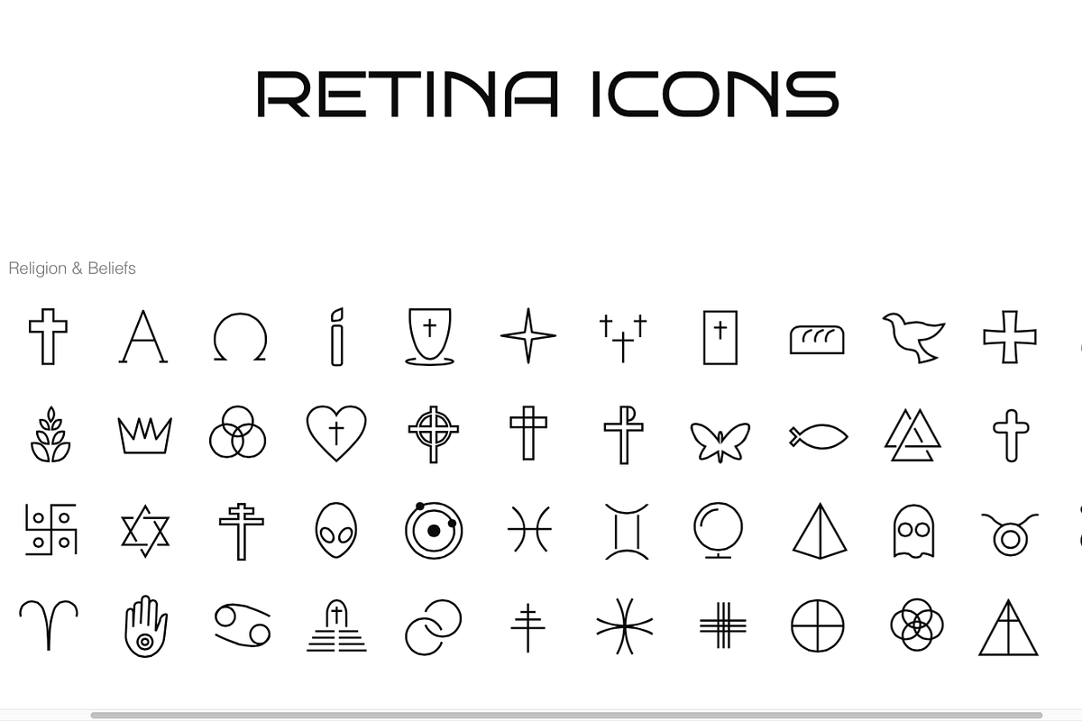 60 Religious Symbols Icons