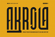 Akrola | Modern Condensed Sans Serif, a Sans Serif Font by Ermedia Studio (Thumbnail 1 of 10)