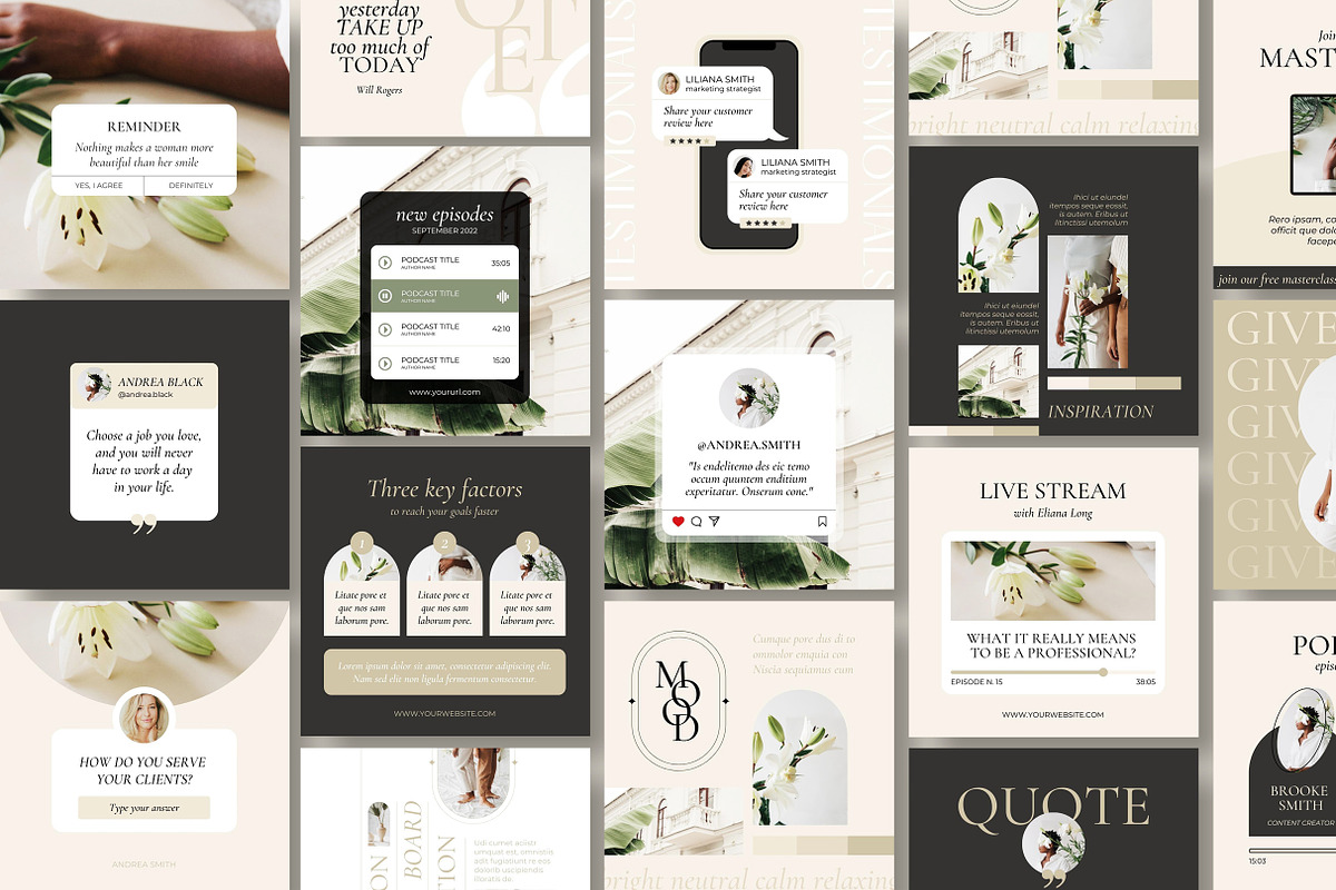 Instagram Feed Templates for Coaches, a Social Media Template by Mirazz (Photo 2 of 29)