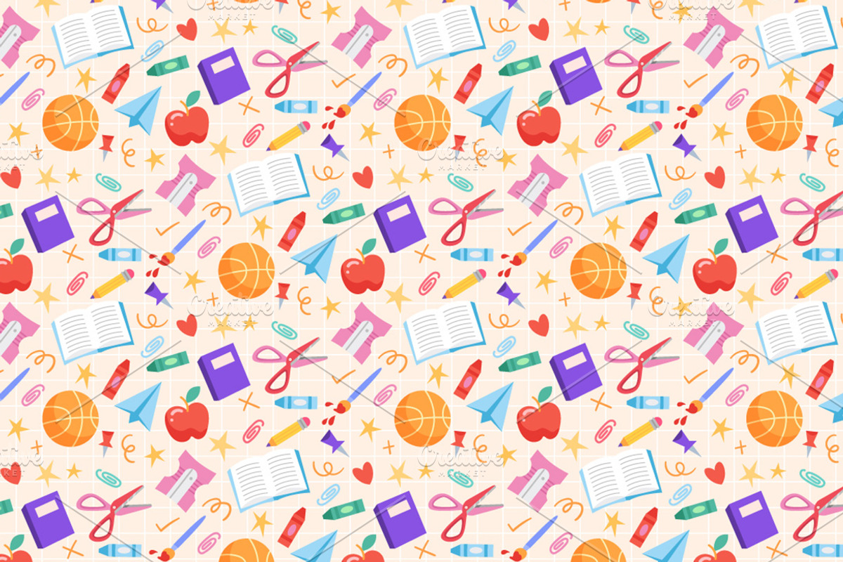 Back to School Seamless Pattern, an Education Illustration by MISS CHATZ (Photo 3 of 3)