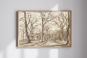 Hand drawn Tree Sketch Wall Art